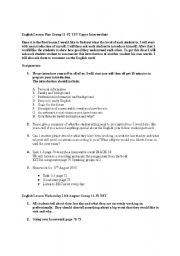 English worksheet: Lesson plan 