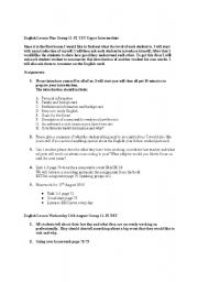 English Worksheet: Lesson plan 