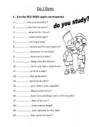 Do / Does   worksheet