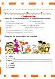 English Worksheet: Comparatives N2 