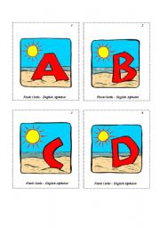English Worksheet: Flash Cards - English Alphabet - p1