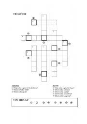 English worksheet: Crossword