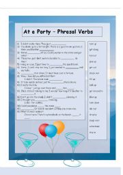English Worksheet: Ata Party - Phrasal Verbs