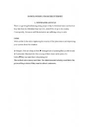 English Worksheet: internet-composition notes
