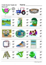 Circle Sound Puzzle 7: phonics the /er/ sound