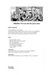 English Worksheet: Friends series. Season 2, Episode 9. The one with the prom.