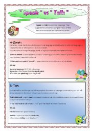 English Worksheet: The difference between 