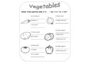 English worksheet: Vegetables