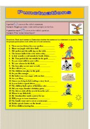 English Worksheet: Punctuations