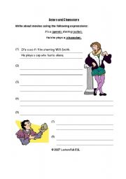 English worksheet: movie task sheet