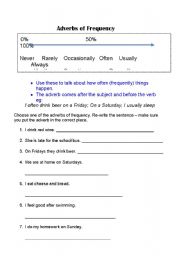 English Worksheet: Adverbs of frequency 