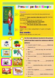 present perfect simple( explanation, practice+key)