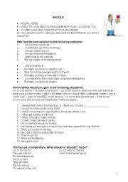 English Worksheet: SHOULD