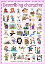 English Worksheet: Describing character