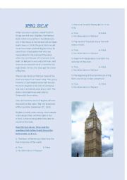 English Worksheet: Big Ben- reading comprehension