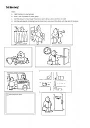 English Worksheet: Daily routines- group activity