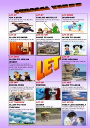 English Worksheet: PHRASAL VERBS:LET