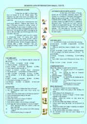 READING AND INTERPRETING SMALL TEXTS (+ KEY)