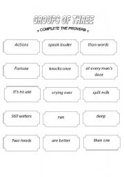 English worksheet: Making groups