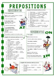 English Worksheet: Prepositions