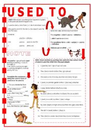 English Worksheet: Used to