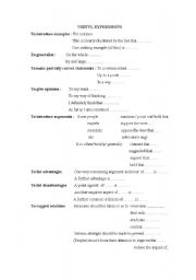 a list of useful expressions for writing