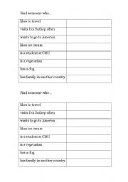 English Worksheet: Find Someone Who... (Thailand edition)