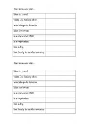 English worksheet: Find Someone Who... (Thailand edition)