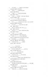 English Worksheet: grammar exercise