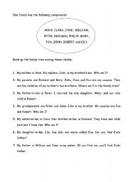 English worksheet: THE FAMILY TREE