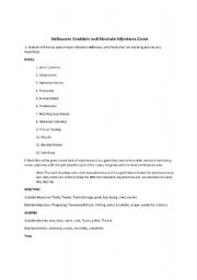 English Worksheet: Halloween Gradable and Absolute Adjectives Game