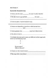 English worksheet: Twelfth Night Close Reading 