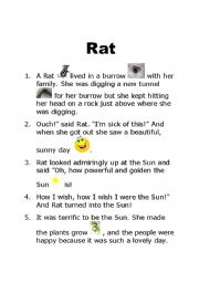 English worksheet: rat