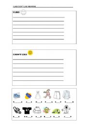 English worksheet: I LIKE