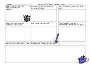 English Worksheet: Favorite Holiday Celebration Graphic Organizer