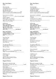 English Worksheet: SONG Hey Soul Sister