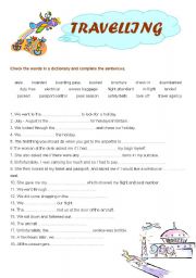 English Worksheet: Travelling by plane