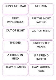 PROVERBS GAME CARDS
