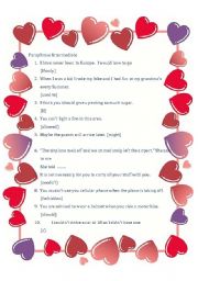 English Worksheet: Paraphrasing Intermediate level