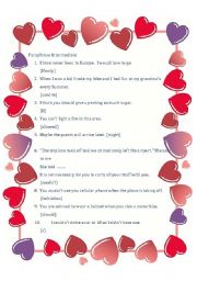 English Worksheet: Paraphrasing Intermediate level