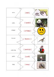 English Worksheet: Phonetic script, pair - puzzle