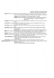 English Worksheet: Visual Arts Vocabulary