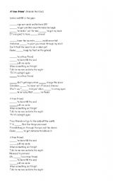 English Worksheet: A true friend