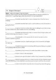 English Worksheet: Respect or Disrespect