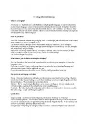 English worksheet: Creative Effective Roleplays