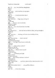 English Worksheet: conditionals