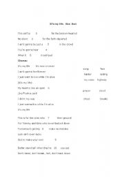 English Worksheet: ITS MY LIFE      BON JOVI