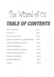 English Worksheet: WIZARD OF OZ BOOKLET