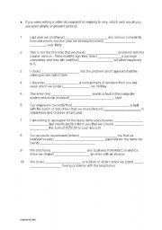 English Worksheet: Complaints