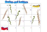 English worksheet: Snakes and Ladders template 